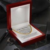 Cuban Link Chain Necklace for Grandson, Bold Stylish Jewelry Gift for Him